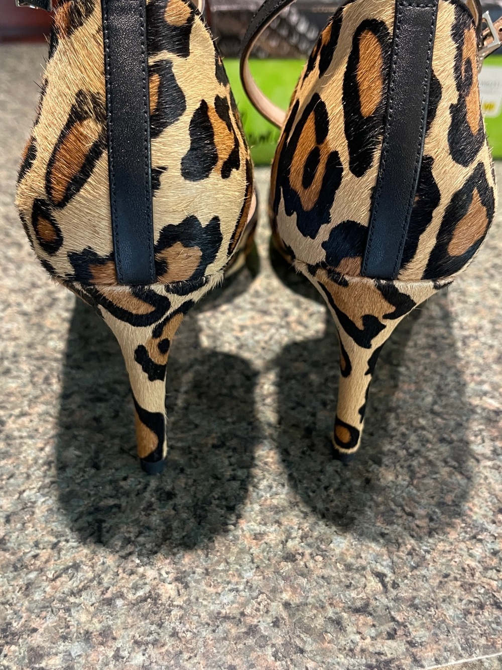 Sam Edelman Leopard Print Ankle-Strap Pumps in Tan and Black - size 11 - Picture 4 of 8